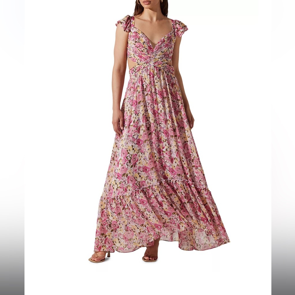 Primrose Floral Strappy Back Maxi Dress NWT